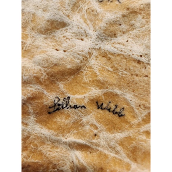 Alpaca Fur Eagle Vintage Fiber Art / Wall Tapestry 38 X 29 Signed 1986 - Picture 12 of 13